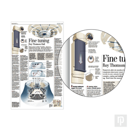 An infographic explains the acoustic renovation of Roy Thomson Hall