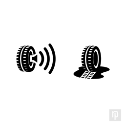 Car tyre perfomance icons, designed for use alongside sales information