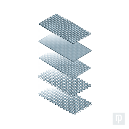 Isometric vector illustrations showing the form and design a steel filtration mesh